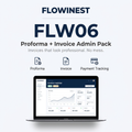 FLW06 — Proforma + Invoice Admin Pack