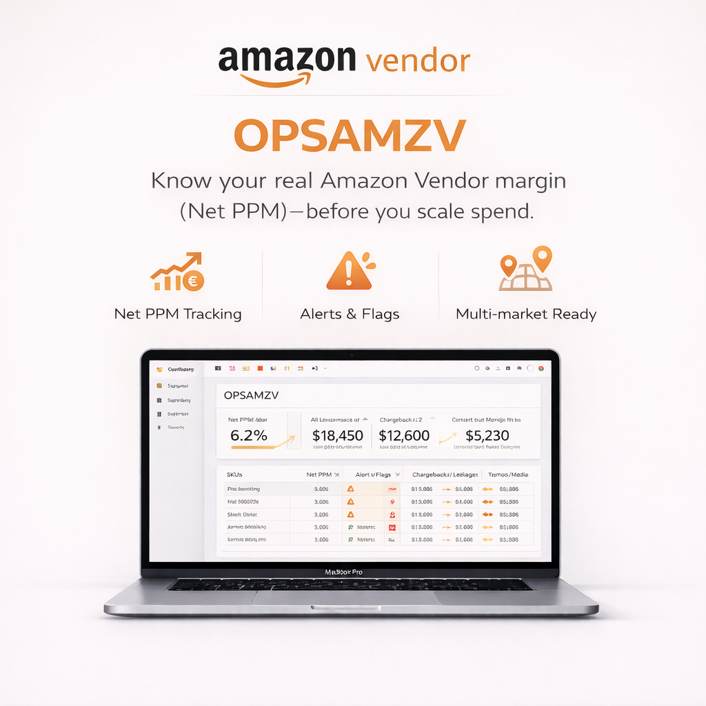 OPSAMZV — Amazon Vendor Net PPM & Allowances Calculator (Pro Edition)